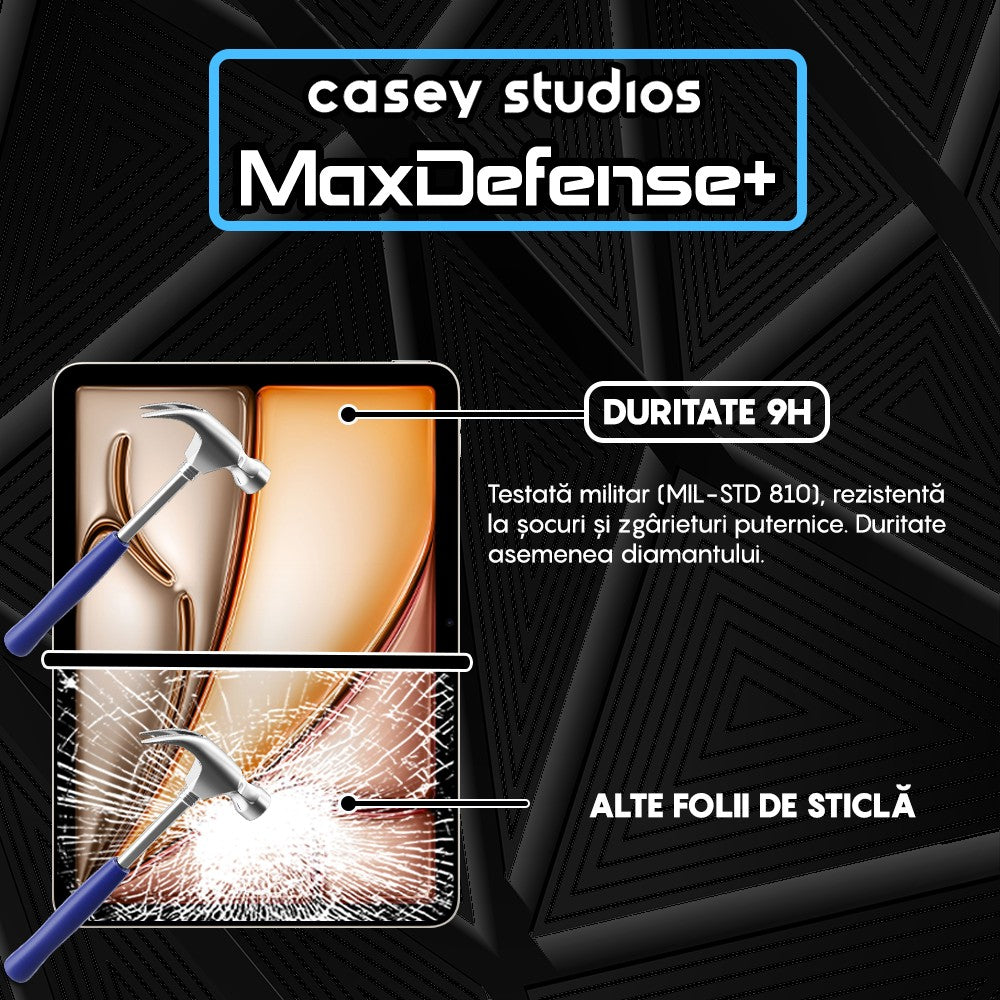 Folie Sticla MaxDefense+ - iPad Air 11 2024 - Clear