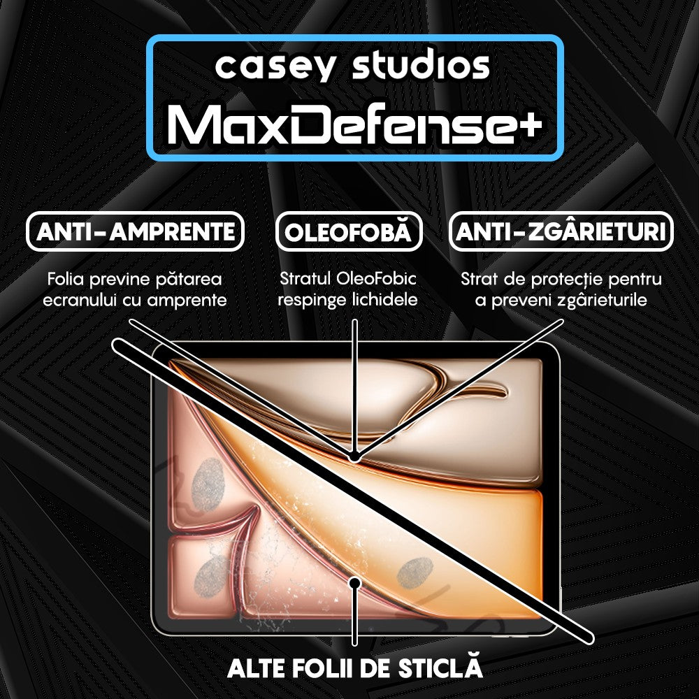 Folie Sticla MaxDefense+ - iPad Air 11 2024 - Clear