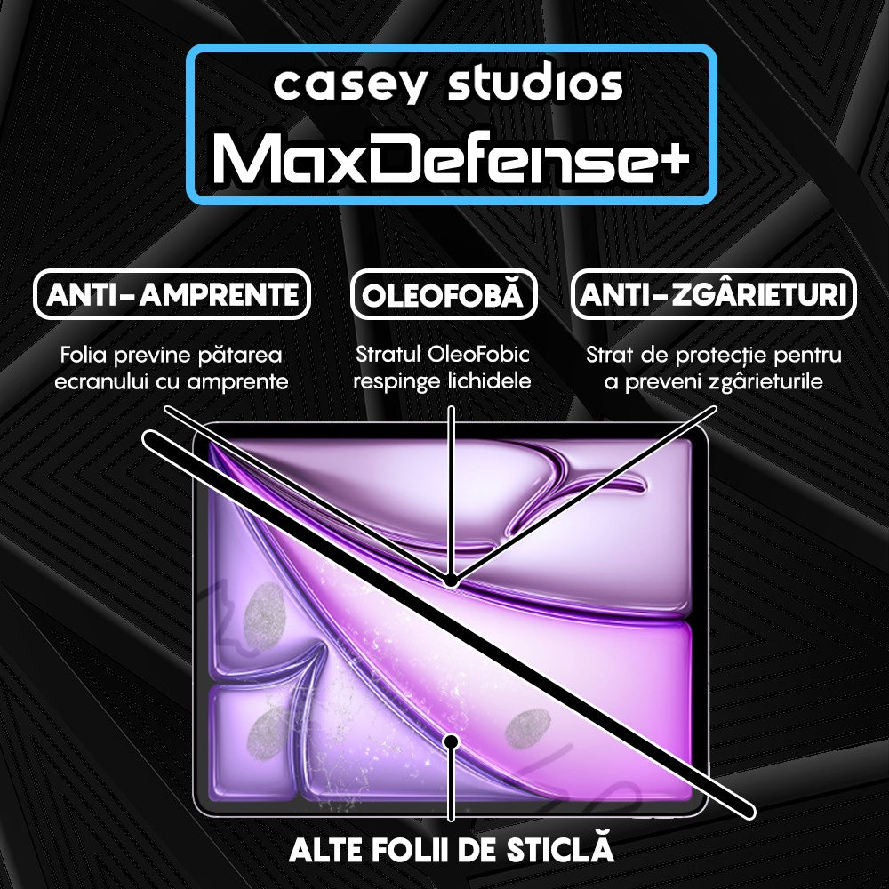 Folie Sticla MaxDefense+ - iPad Air 13 2024 - Clear