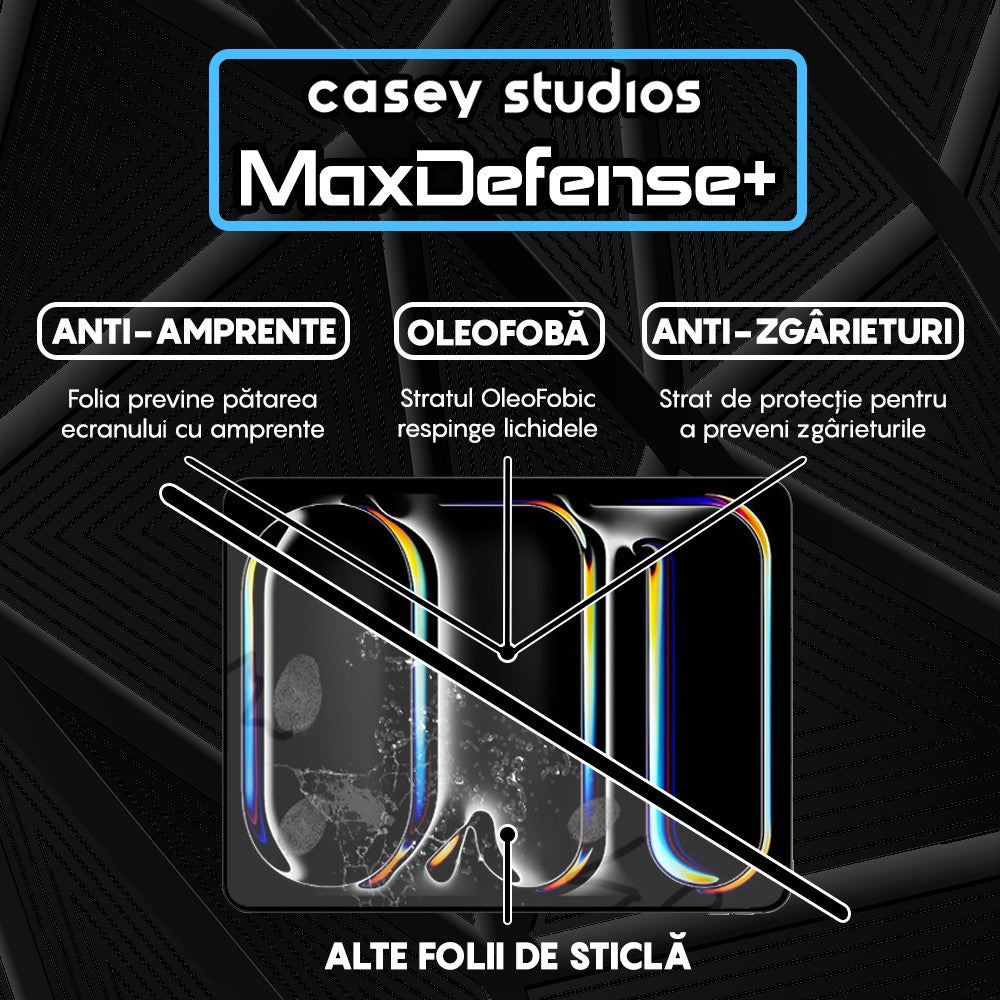 Folie Sticla MaxDefense+ - iPad Pro 13 2024 - Clear
