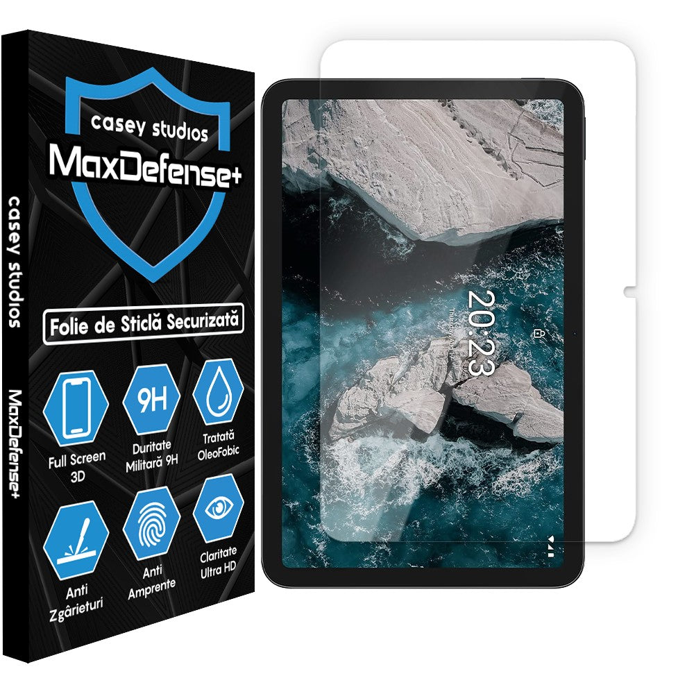 Folie Sticla MaxDefense+ - Nokia T20 - Clear