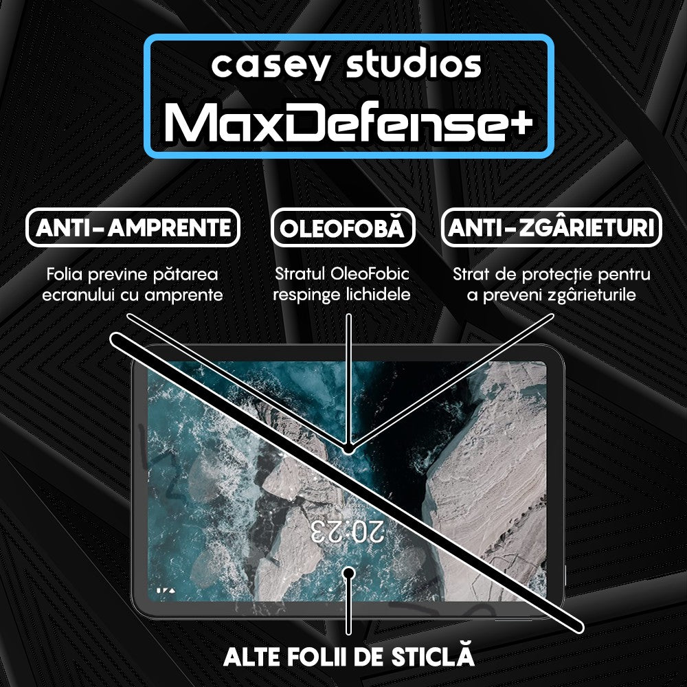 Folie Sticla MaxDefense+ - Nokia T20 - Clear