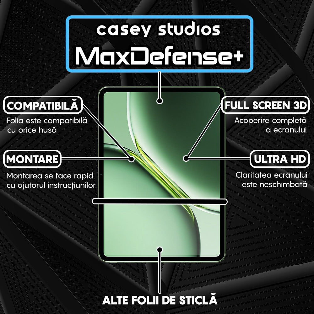 Folie Sticla MaxDefense+ - OnePlus Pad Pro - Clear
