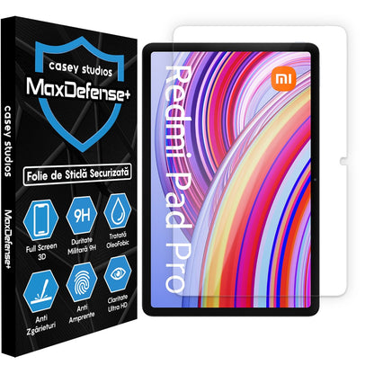 Folie Sticla MaxDefense+ - Xiaomi Redmi Pad Pro 5G/Redmi Pad Pro - Clear