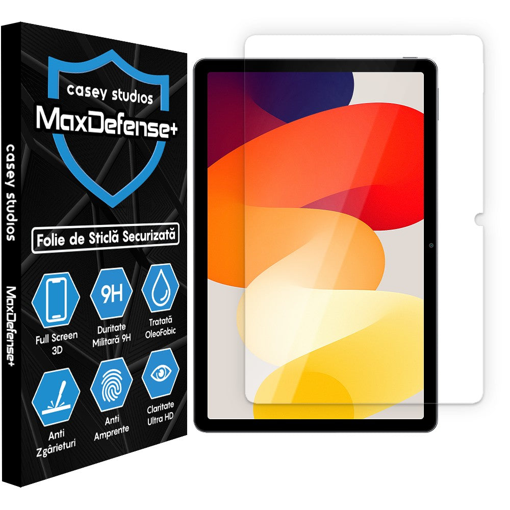 Folie Sticla MaxDefense+ - Xiaomi Redmi Pad SE - Clear