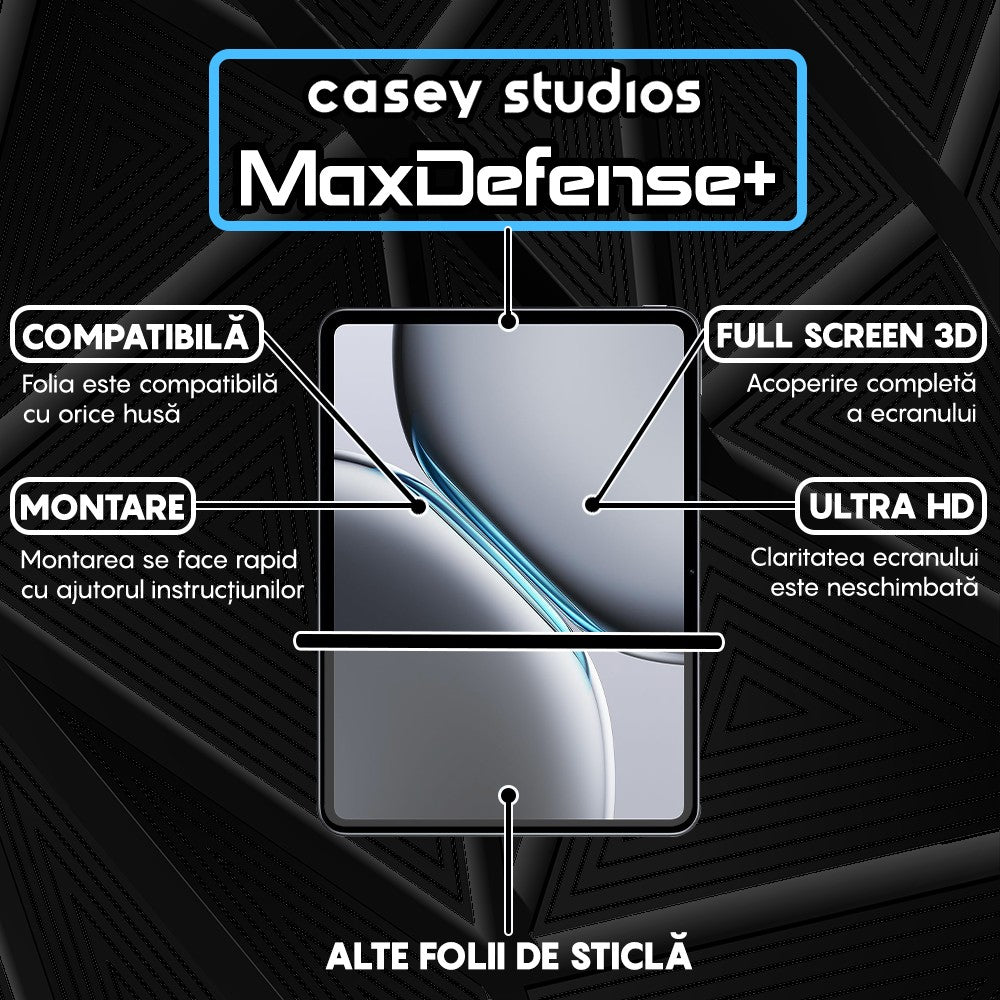 Folie Sticla MaxDefense+ - OnePlus Pad 2 - Clear