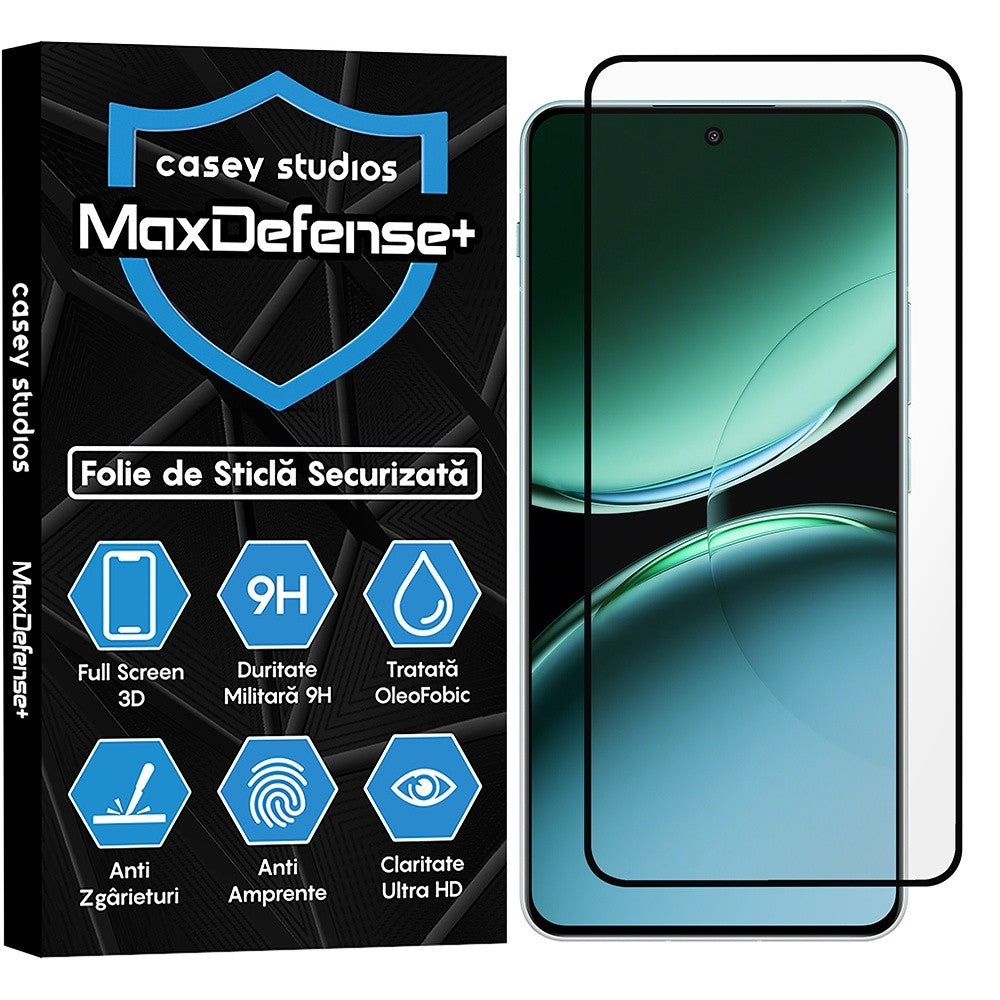 Folie Sticla MaxDefense+ - OnePlus Nord 4 - Negru