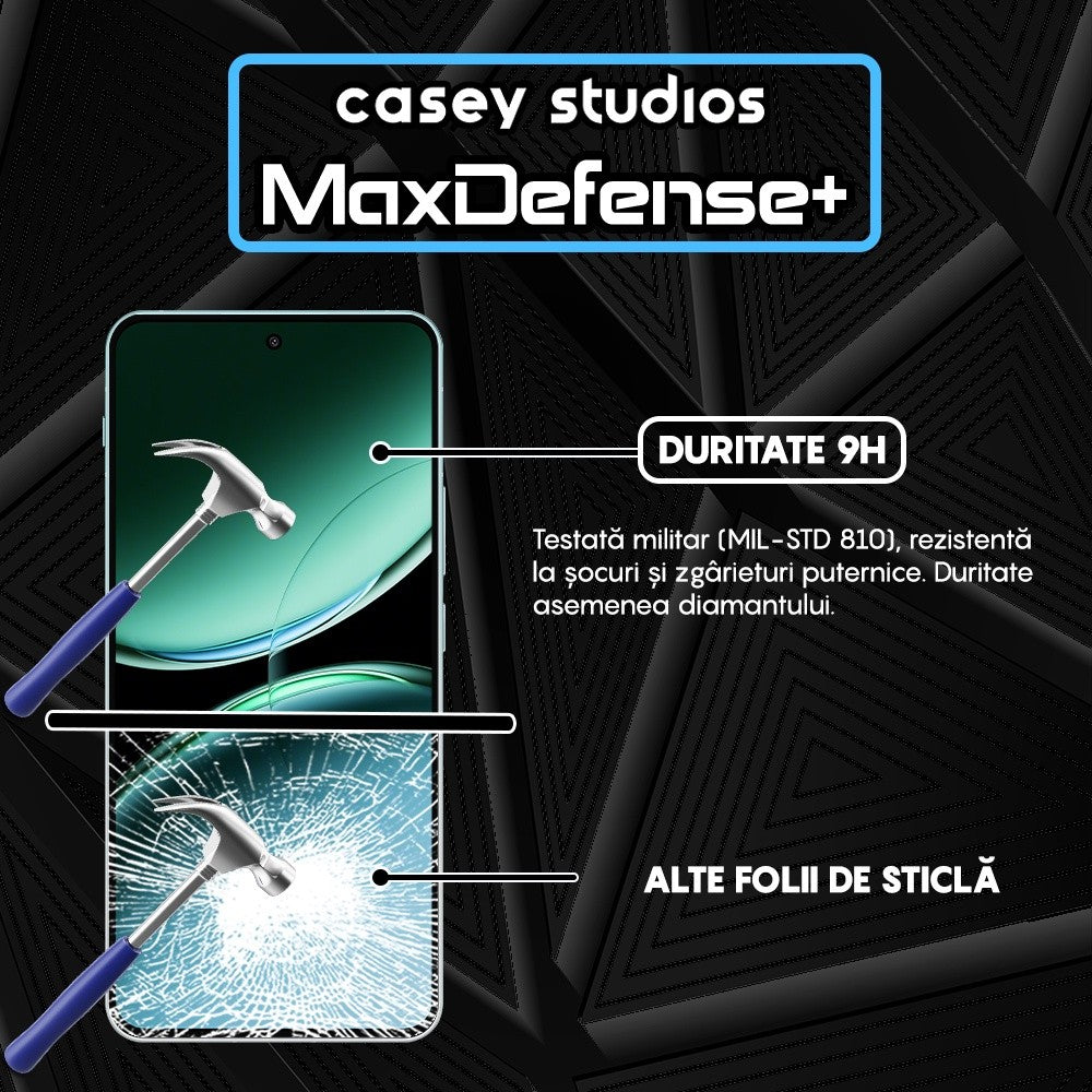 Folie Sticla MaxDefense+ - OnePlus Nord 4 - Negru