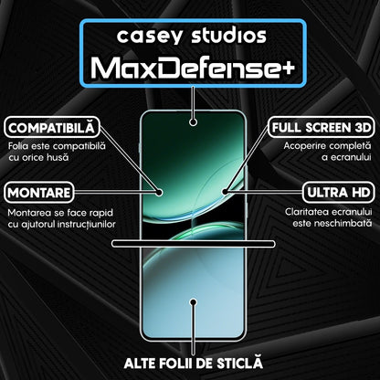 Folie Sticla MaxDefense+ - OnePlus Nord 4 - Negru