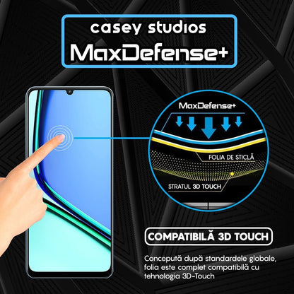 Folie Sticla MaxDefense+ - Realme Narzo N61 - Negru