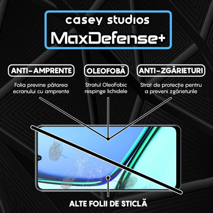Folie Sticla MaxDefense+ - Realme Narzo N61 - Negru