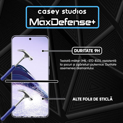 Folie Sticla MaxDefense+ - Realme 13 Pro - Negru