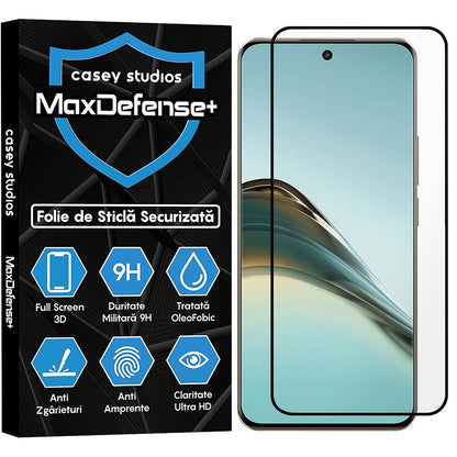 Folie Sticla MaxDefense+ - Realme 13 Pro Plus - Negru