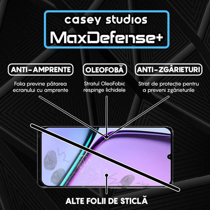 Folie Sticla MaxDefense+ - Realme Note 60 - Negru