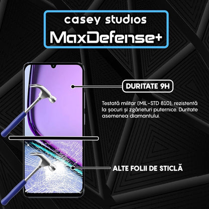 Folie Sticla MaxDefense+ - Realme Note 60 - Negru