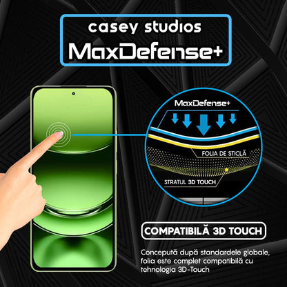 Folie Sticla MaxDefense+ - Realme Narzo 70 Turbo - Negru