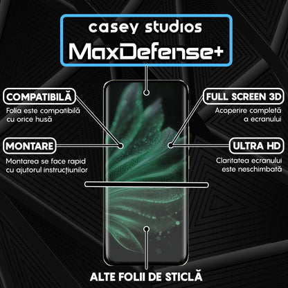 Folie Sticla MaxDefense+ - Realme P2 Pro - Negru