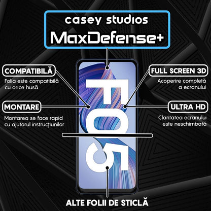 Folie Sticla MaxDefense+ - Samsung Galaxy F05 - Negru