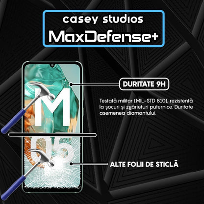 Folie Sticla MaxDefense+ - Samsung Galaxy M05 - Negru