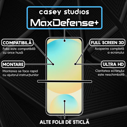 Folie Sticla MaxDefense+ - Samsung Galaxy S24 FE - Negru