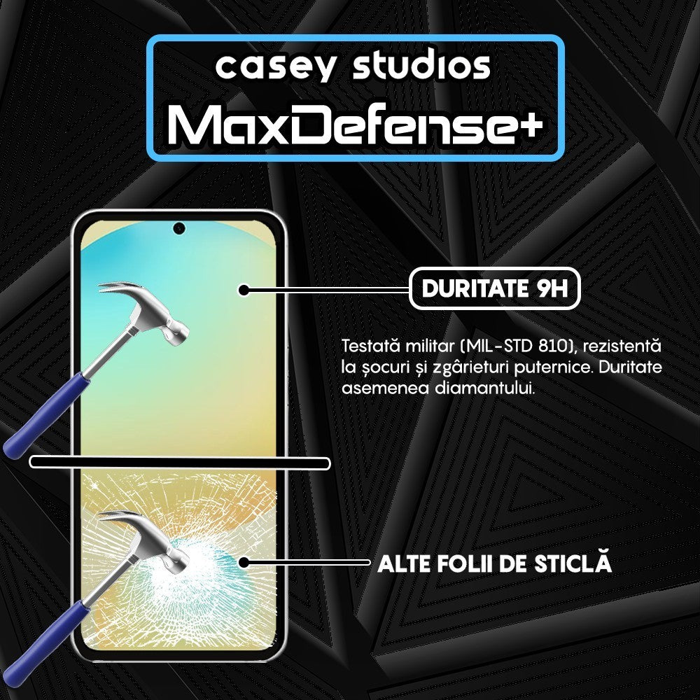 Folie Sticla MaxDefense+ - Samsung Galaxy S24 FE - Negru