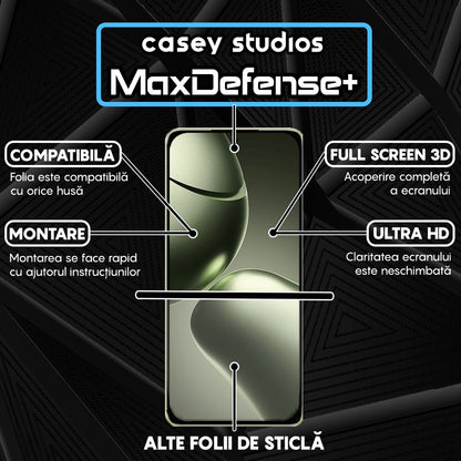 Folie Sticla MaxDefense+ - Xiaomi 14T - Negru