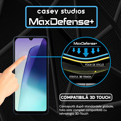 Folie Sticla MaxDefense+ - Xiaomi Redmi 14R - Negru
