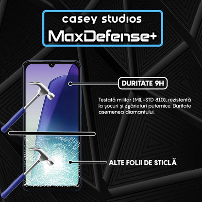 Folie Sticla MaxDefense+ - Xiaomi Redmi 14R - Negru