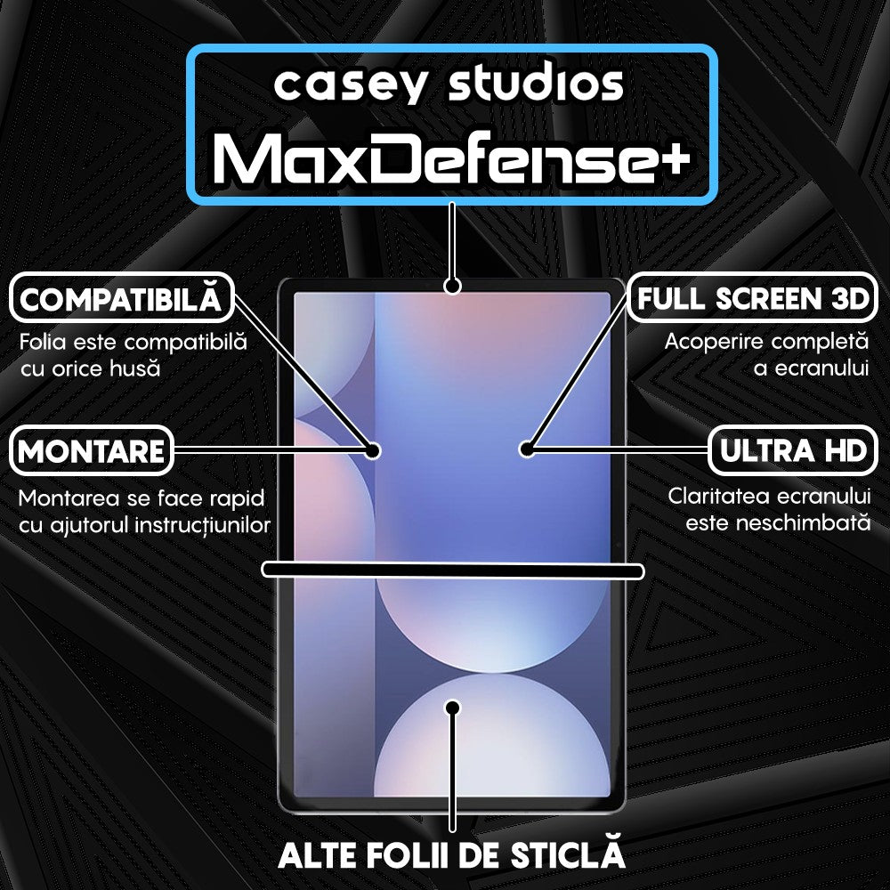 Folie Sticla MaxDefense+ - Samsung Galaxy Tab S10+ - Clear