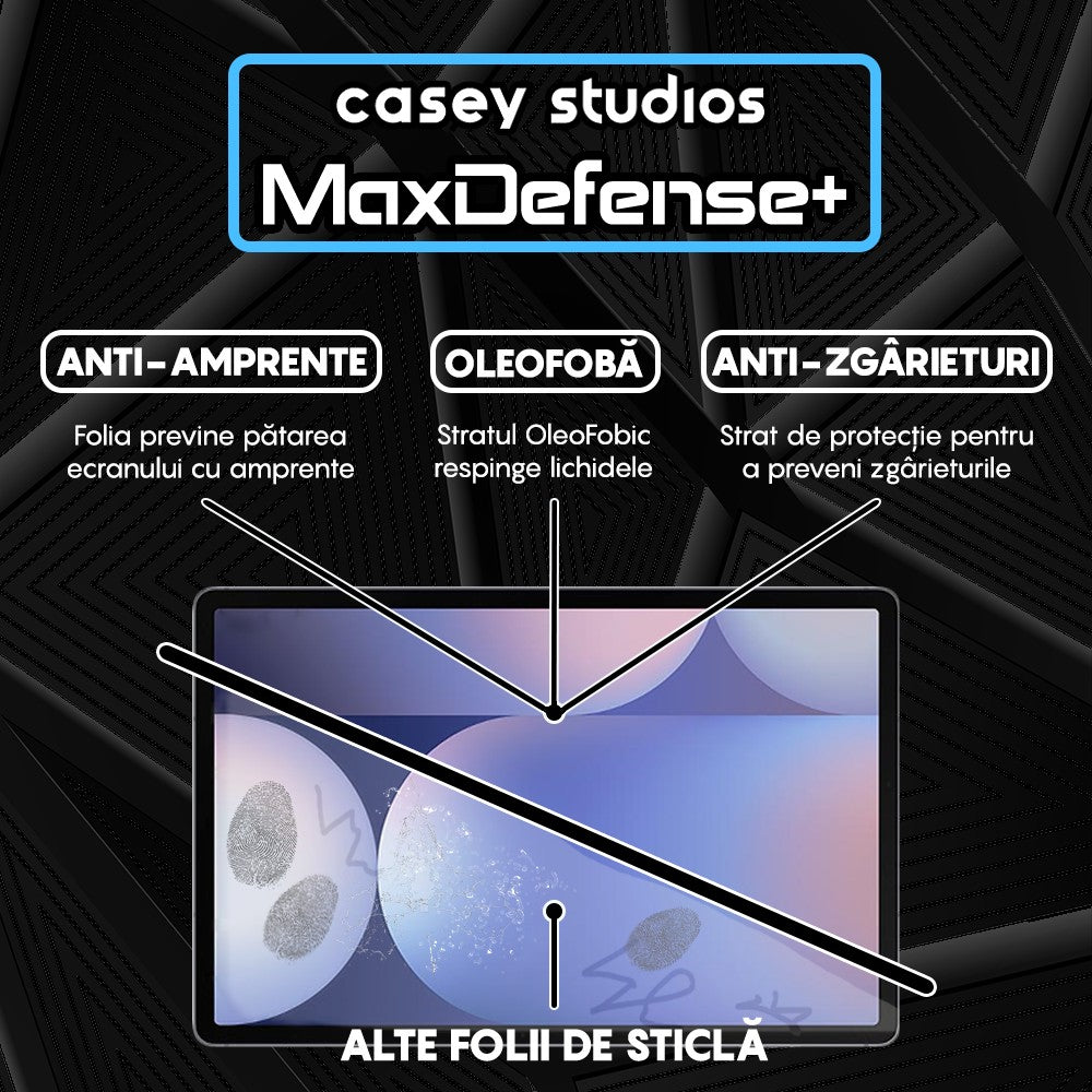 Folie Sticla MaxDefense+ - Samsung Galaxy Tab S10+ - Clear