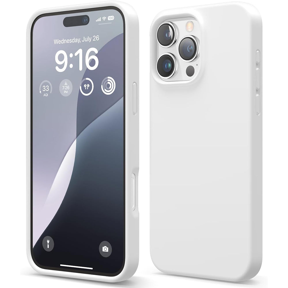 Husa Soft Silicone - iPhone 16 Pro Max - Alb