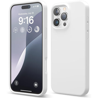 Husa Soft Silicone - iPhone 16 Pro Max - Alb