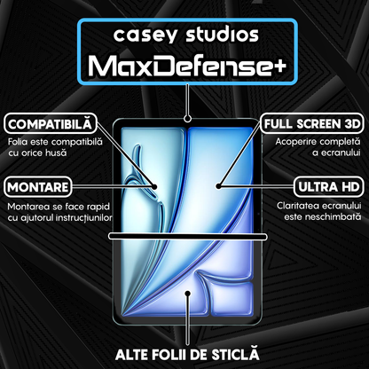 Folie Sticla MaxDefense+ - iPad Air 11 2025 - Clear