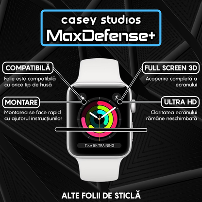 Folie Regenerabila MaxDefense+ - Apple Watch 1/2/3 - 38MM - Negru