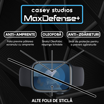Folie Regenerabila MaxDefense+ - Apple Watch 7/8/9 - 41MM - Negru