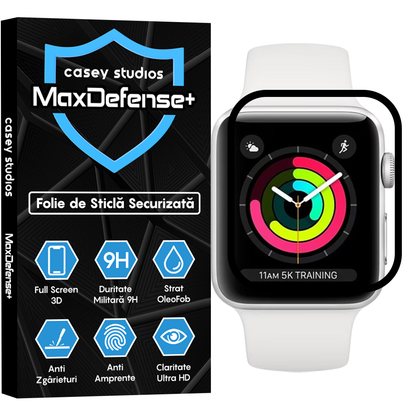 Folie Regenerabila MaxDefense+ - Apple Watch 1/2/3 - 42MM - Negru