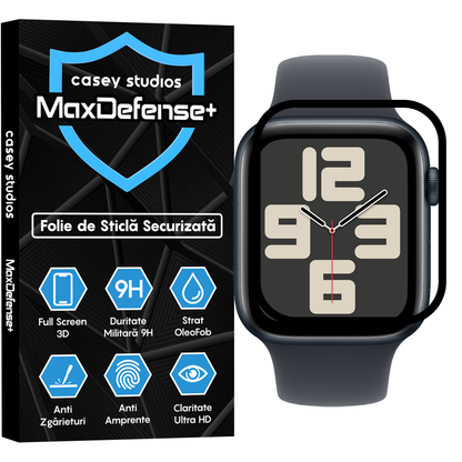 Folie Regenerabila MaxDefense+ - Apple Watch 4/5/6/SE - 44MM - Negru