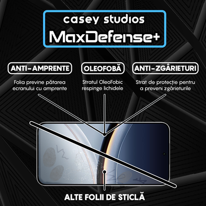 Folie Sticla MaxDefense+ - Xiaomi Poco F7 - Negru