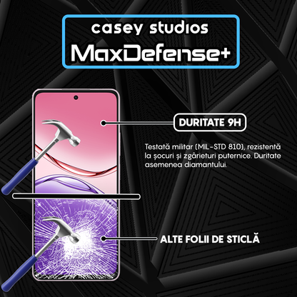 Folie Sticla MaxDefense+ - Oppo A5 Pro 5G - Negru