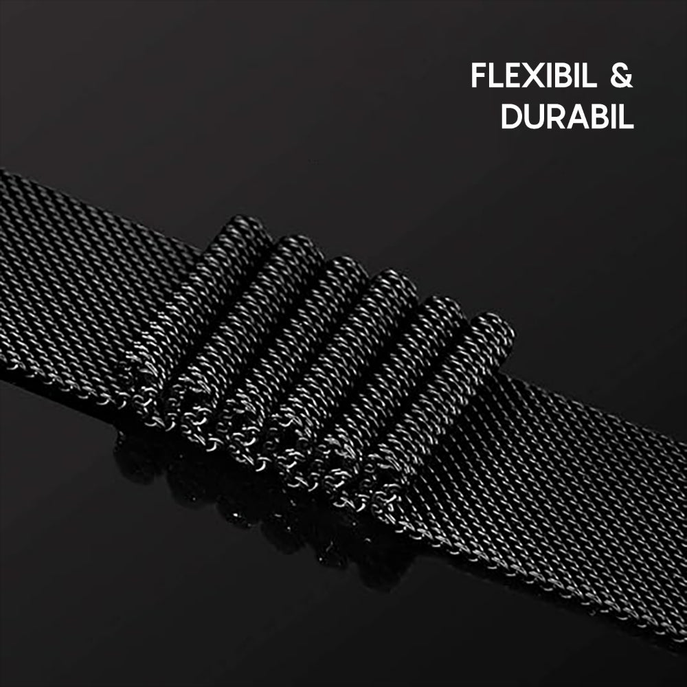 Curea Milanese Essential - Amazfit BIP5/GTR4/GTR3/GTR3 pro/GTR2e/GTR2/3 stratoS/GTR 47mm - 22mm - Negru