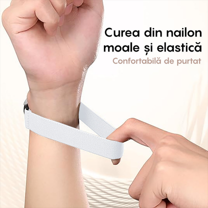 Curea Braided Classic - Amazfit BIP5/GTR4/GTR3/GTR3 pro/GTR2e/GTR2/3 stratoS/GTR 47mm - 22mm - Alb