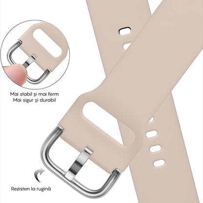 Curea Silicone Classic - Amazfit Active/GTR Mini/Bip3 pro/Bip3/GTS4 Mini/GTS 3/GTS2e/GTS2mini/GTS 2/ pop pro/pop/BIP U/GTR 42mm/GTS/BIP/BIP lite/Bip1S - 20mm - Pink Sand