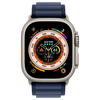 Curea Alpine Adventure - Apple Watch 1/2/3/4/5/6/7/8/9/10/11/SE/SE2/SE3 - 38/40/41/42 MM - Albastru Inchis