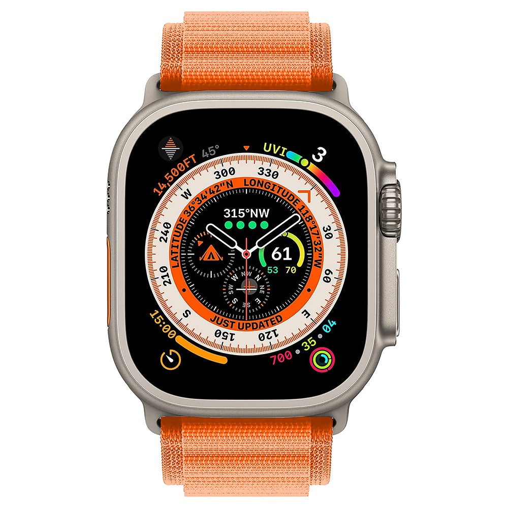 Curea Alpine Adventure - Apple Watch 1/2/3/4/5/6/7/8/9/10/11/SE/SE2/SE3 - 38/40/41/42 MM - Portocaliu
