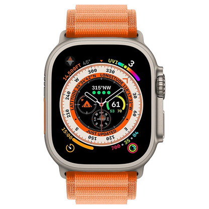 Curea Alpine Adventure - Apple Watch 1/2/3/4/5/6/7/8/9/10/11/SE/SE2/SE3 - 38/40/41/42 MM - Portocaliu