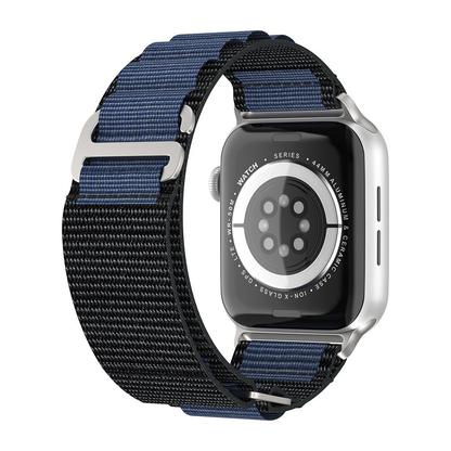 Curea Alpine Adventure - Apple Watch 1/2/3/4/5/6/7/8/9/10/11/SE/SE2/SE3/Ultra 1/Ultra 2/Ultra 3 - 42/44/45/46/49 MM - Albastru Inchis