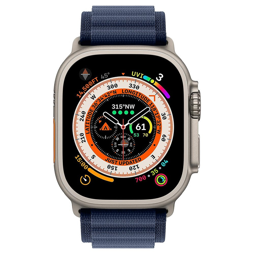 Curea Alpine Adventure - Apple Watch 1/2/3/4/5/6/7/8/9/10/11/SE/SE2/SE3/Ultra 1/Ultra 2/Ultra 3 - 42/44/45/46/49 MM - Albastru Inchis