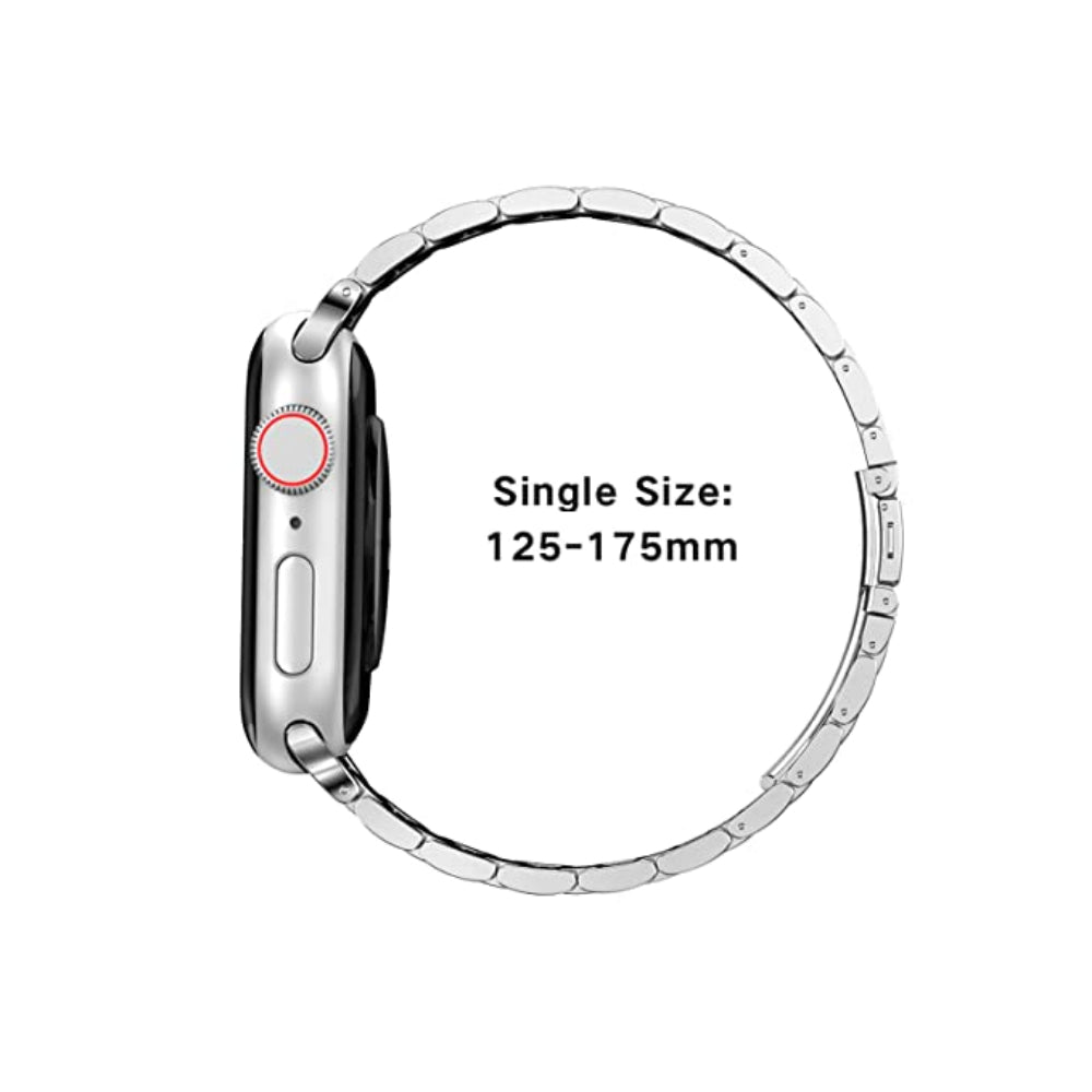 Curea Metallic Link - Apple Watch 1/2/3/4/5/6/7/8/9/10/11/SE/SE2/SE3 - 38/40/41/42 MM - Silver