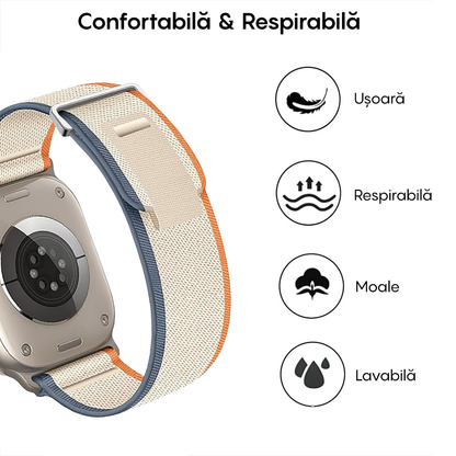 Curea Trail Expedition - Apple Watch 1/2/3/4/5/6/7/8/9/10/11/SE/SE2/SE3/Ultra 1/Ultra 2/Ultra 3 - 42/44/45/46/49 MM - Bej