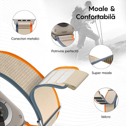 Curea Trail Expedition - Apple Watch 1/2/3/4/5/6/7/8/9/10/11/SE/SE2/SE3/Ultra 1/Ultra 2/Ultra 3 - 42/44/45/46/49 MM - Bej